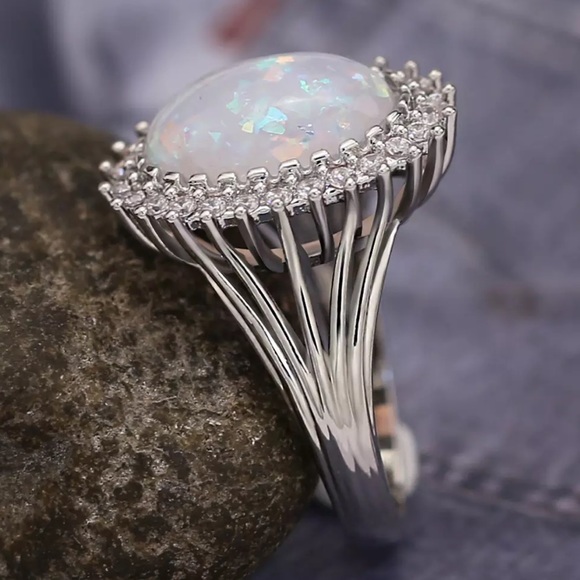 New Opal 925 Sterling Silver Ring - Picture 5 of 6